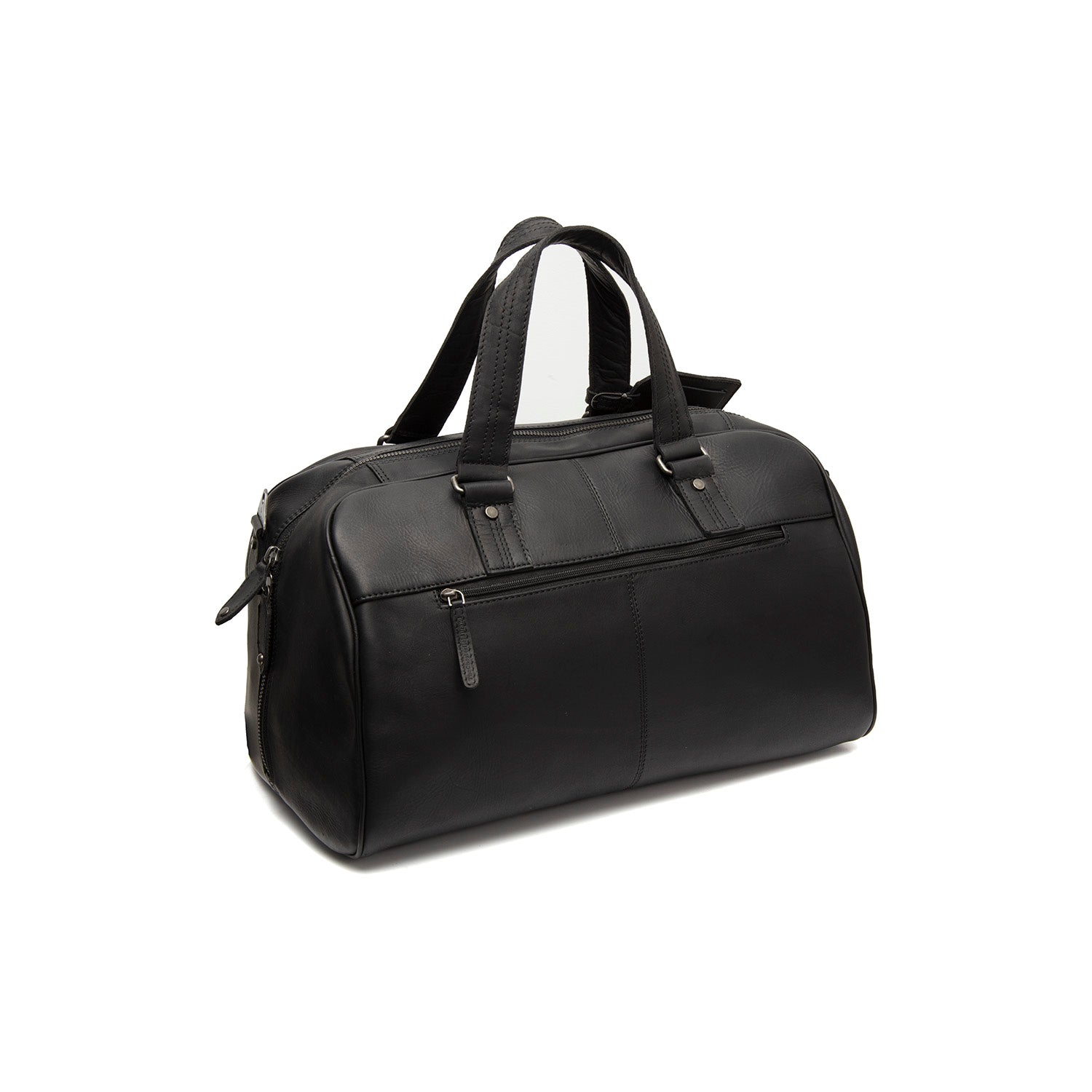 Black Leather Weekender Bag Volenza, detail view 4