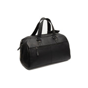 Black Leather Weekender Bag Volenza, detail view 4