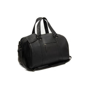 Black Leather Weekender Bag Volenza, front view