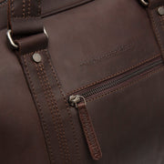 Brown Leather Weekender Bag Volenza, detail view 1