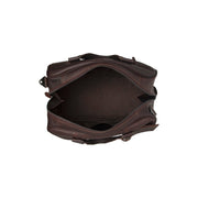 Brown Leather Weekender Bag Volenza, detail view 5