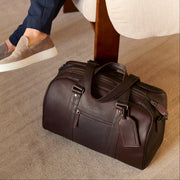 Brown Leather Weekender Bag Volenza, product view 3
