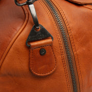 Cognac Leather Weekender Bag Volenza, detail view 1