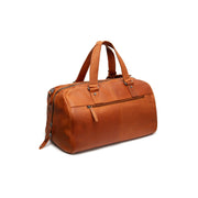 Cognac Leather Weekender Bag Volenza, detail view 5