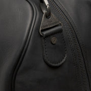 Black Leather Weekender Bag William, detail view 1