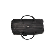Black Leather Weekender Bag William, detail view 3