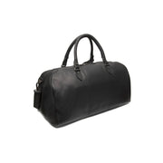 Black Leather Weekender Bag William, detail view 6