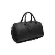Black Leather Weekender Bag William, front view