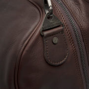 Brown Leather Weekender Bag William, detail view 1