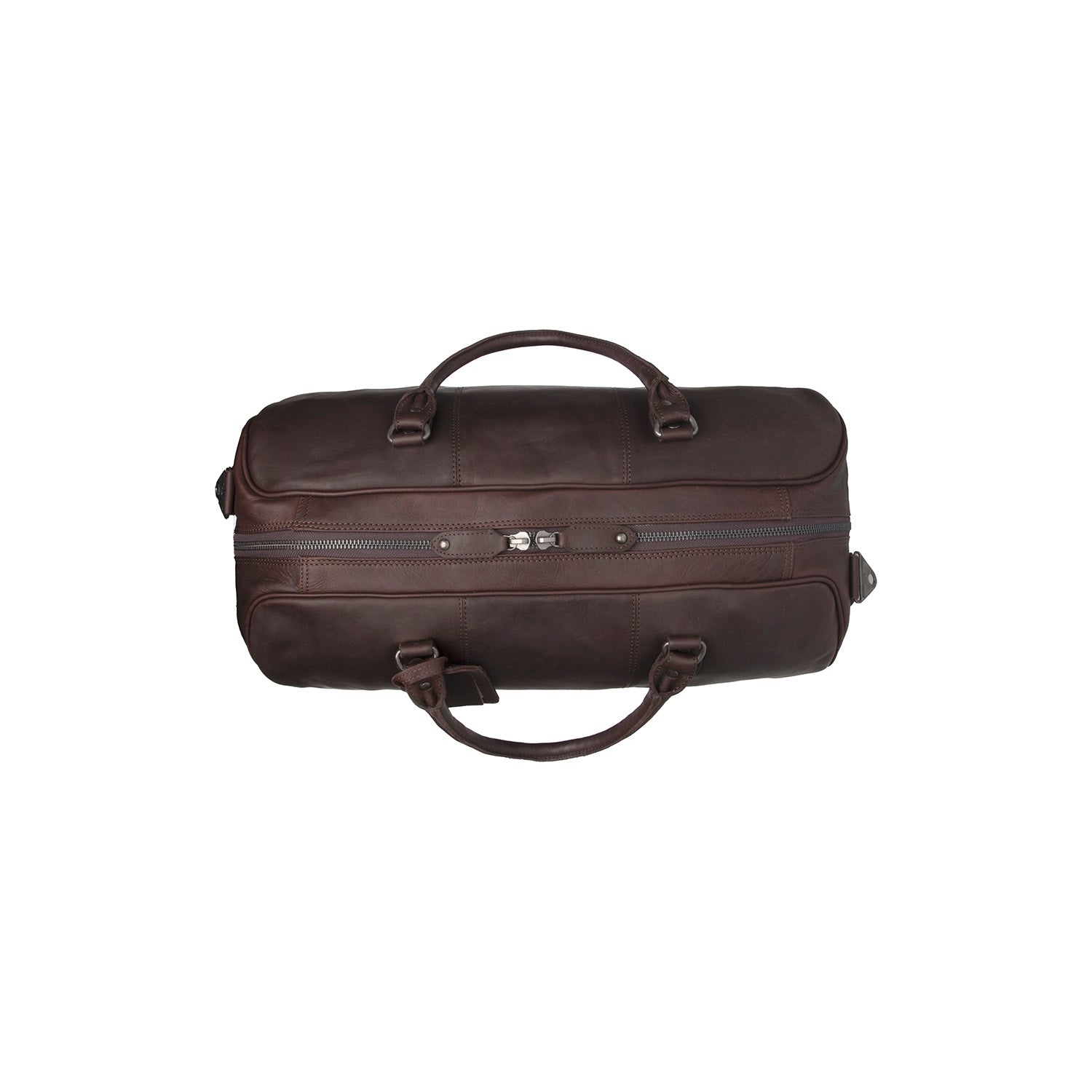 Brown Leather Weekender Bag William, detail view 3