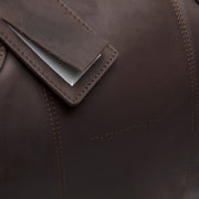 Brown Leather Weekender Bag William, detail view 5