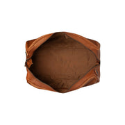 Cognac Leather Weekender Bag William, detail view 4
