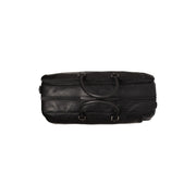 Black Leather Weekender Trolley Jayven, detail view 4