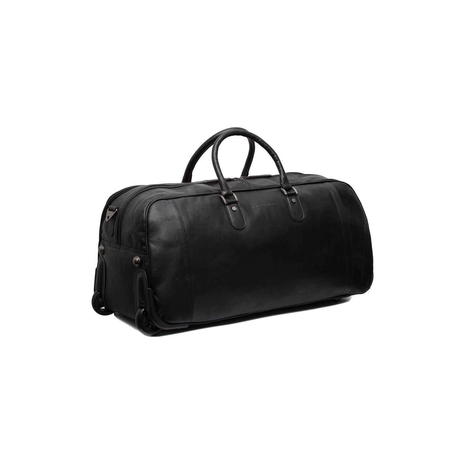 Black Leather Weekender Trolley Jayven, detail view 6
