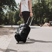 Black Leather Weekender Trolley Jayven, product view 2