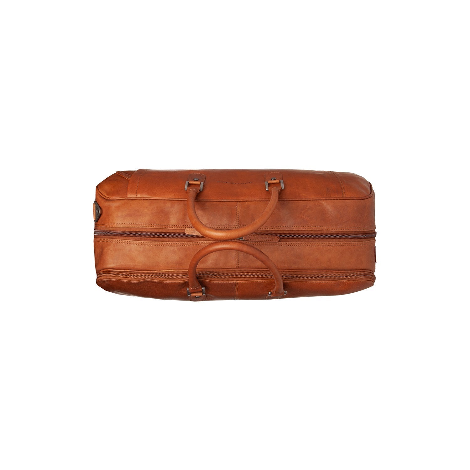 Cognac Leather Weekender Trolley Jayven, detail view 5