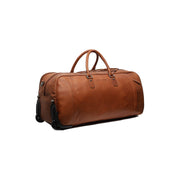 Cognac Leather Weekender Trolley Jayven, detail view 6