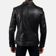 Legacy Black Leather Biker Jacket - image 5