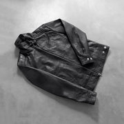 Legacy Black Leather Biker Jacket - image 8