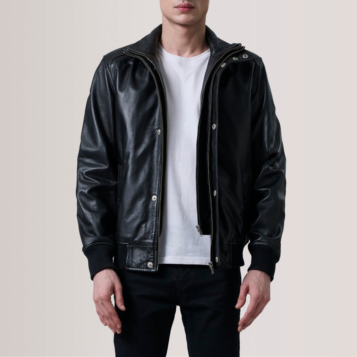 Lester Brown Suede Bomber Jacket – alternate product view 1