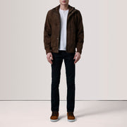 Lester Brown Suede Bomber Jacket – alternate product view 2