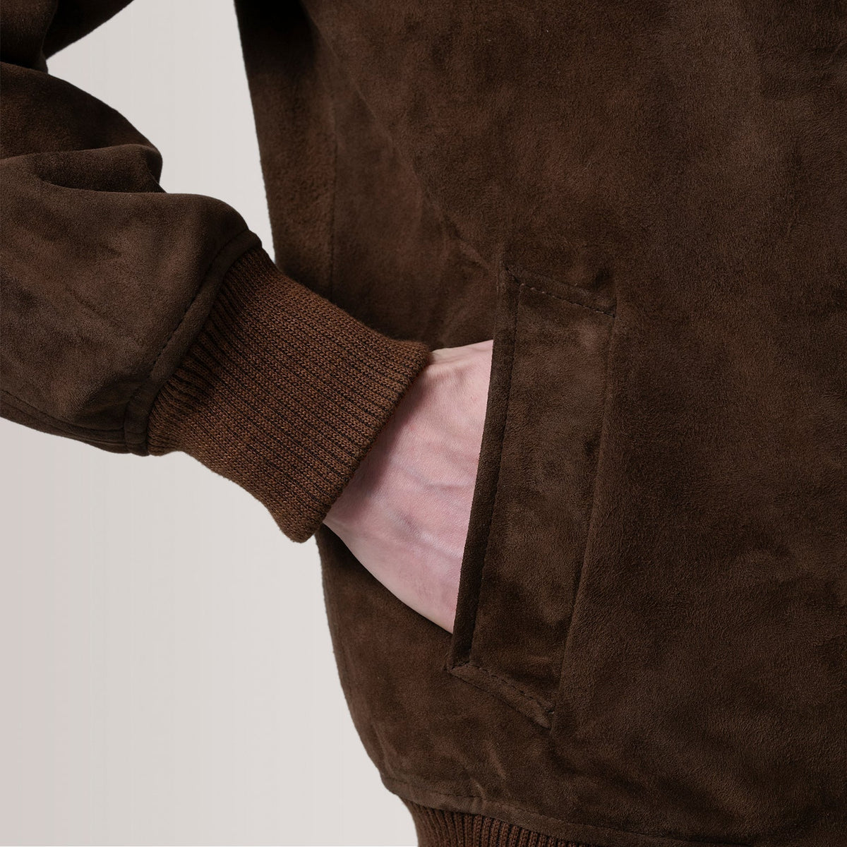 Lester Brown Suede Bomber Jacket – alternate product view 6