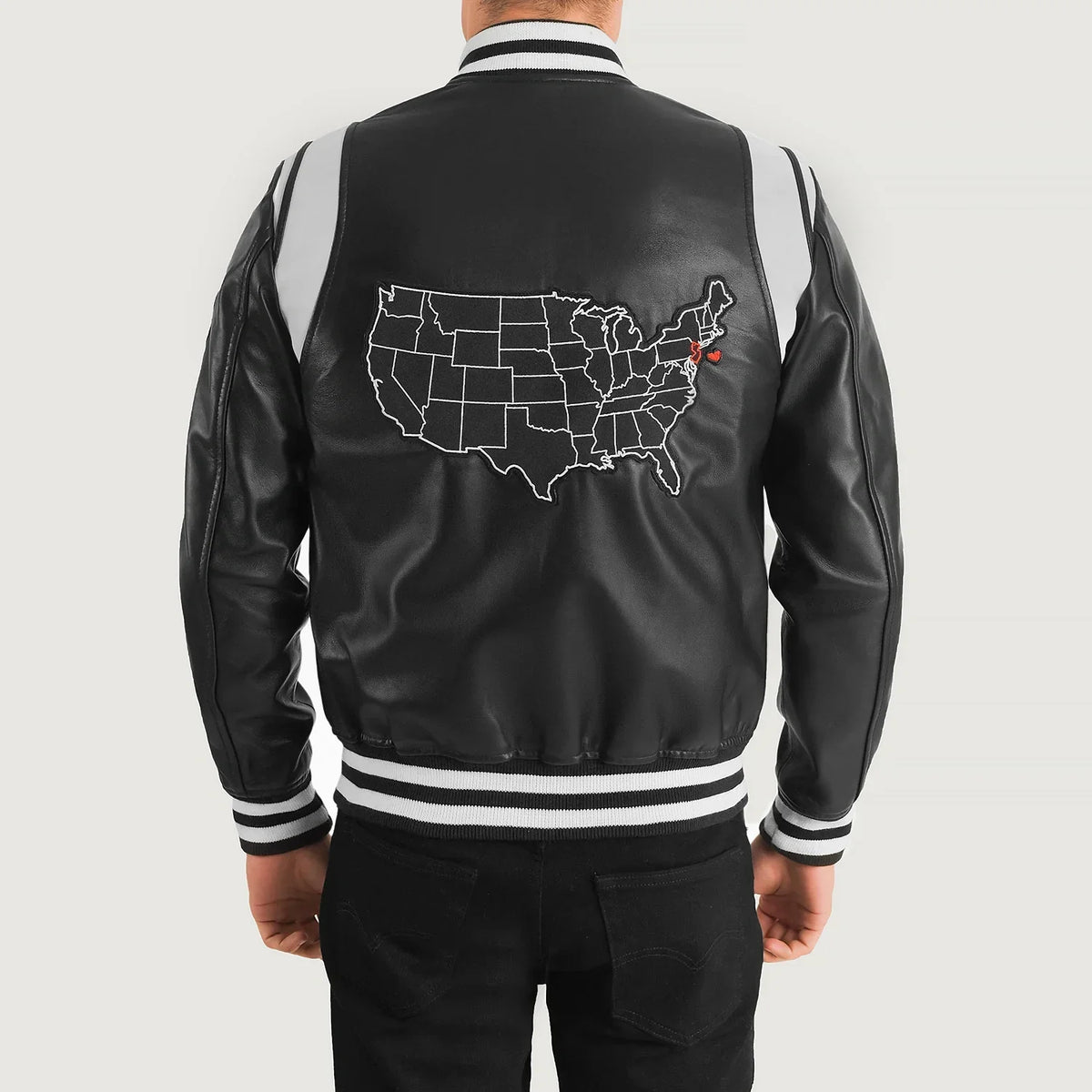 Authentic Sheepskin Leather with Semi-aniline Finish Grain Texture & Heavy-Duty Seam Stitching Detail