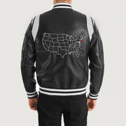 Authentic Sheepskin Leather with Semi-aniline Finish Grain Texture & Heavy-Duty Seam Stitching Detail