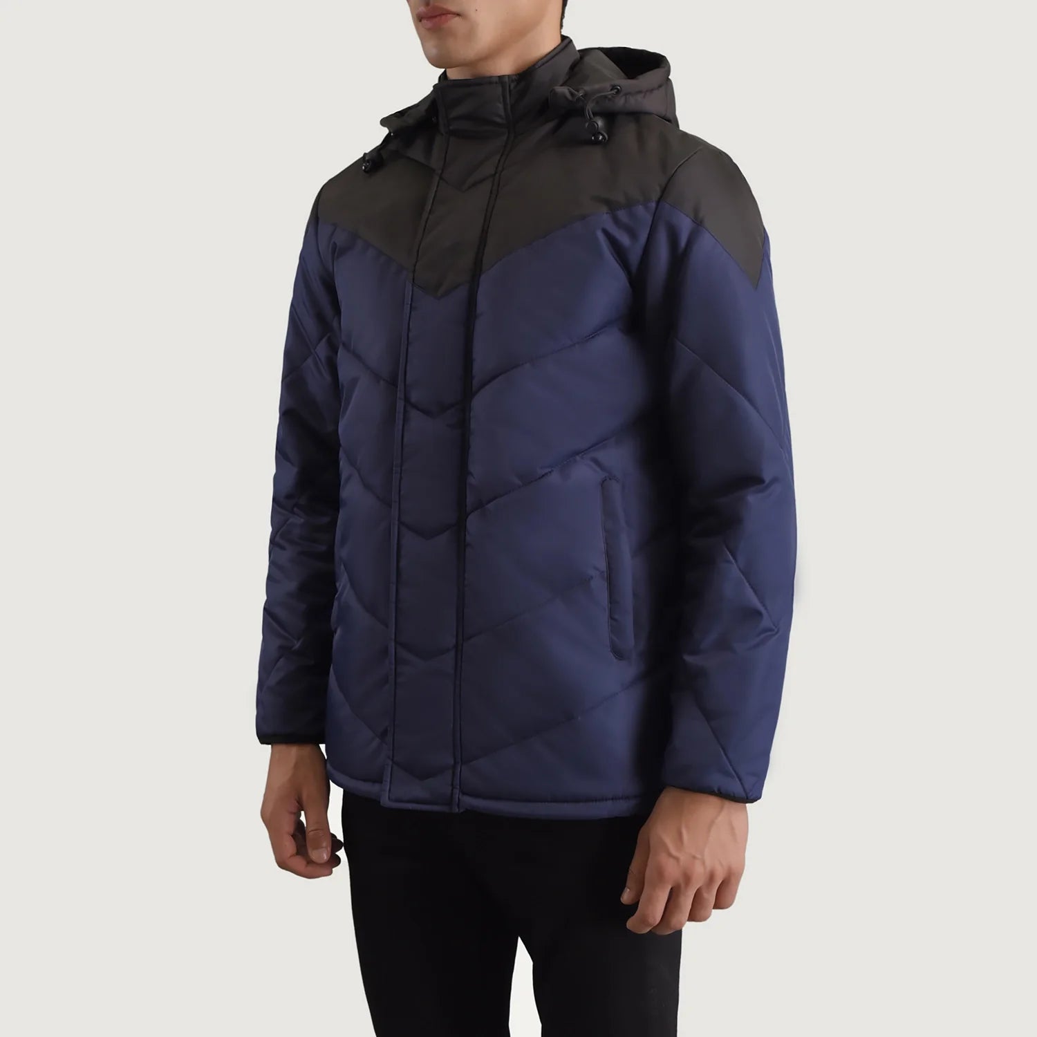 Luka Black & Blue Hooded Puffer Jacket - image 2