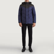 Luka Black & Blue Hooded Puffer Jacket - image 3