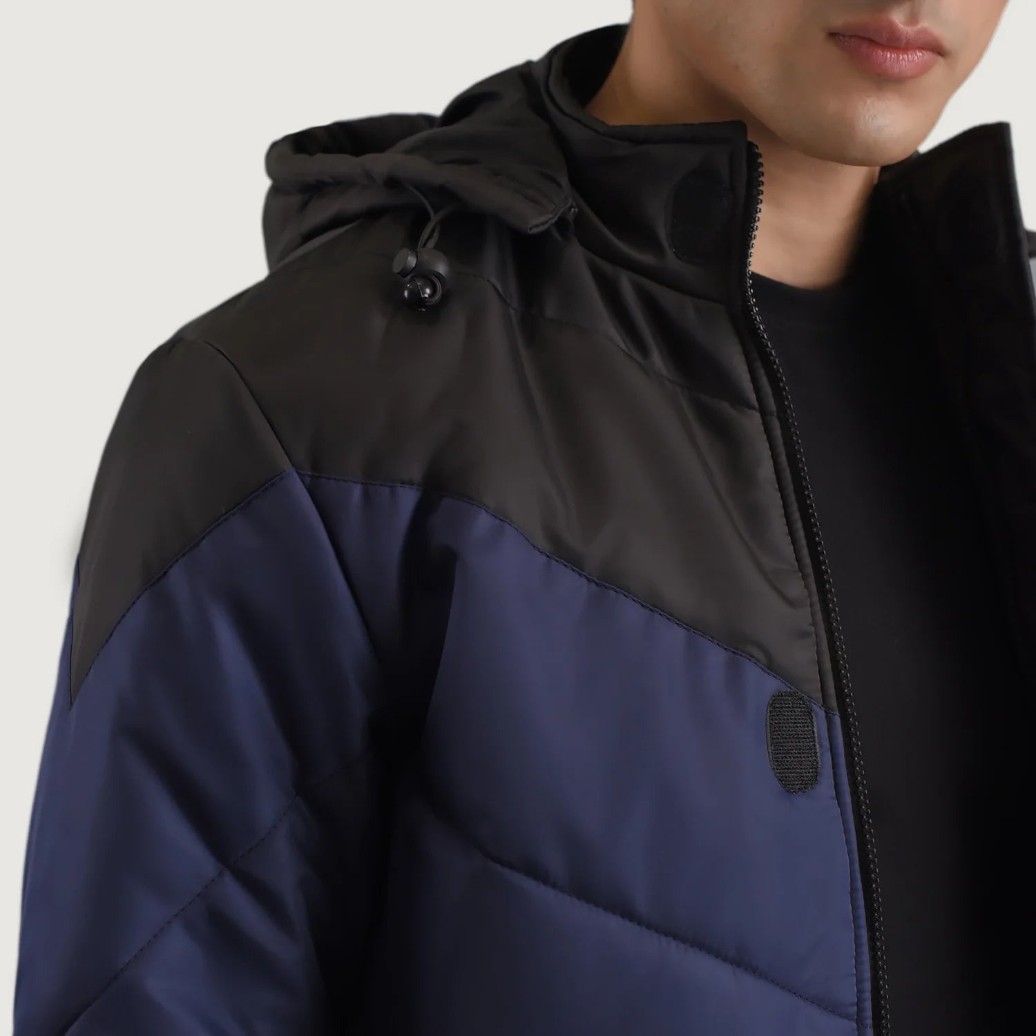 Luka Black & Blue Hooded Puffer Jacket - image 6