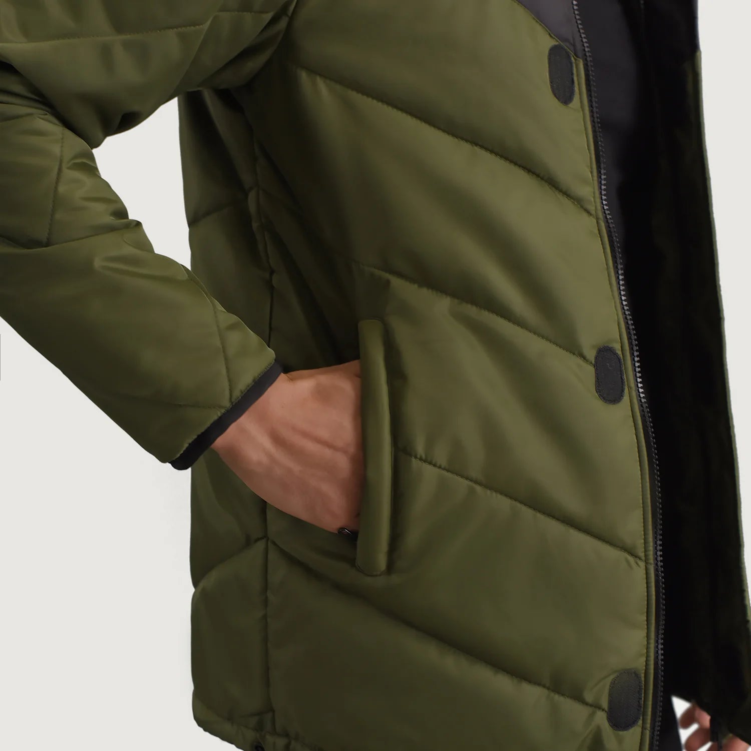 Luka Black & Green Hooded Puffer Jacket - image 6