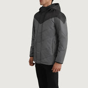 Luka Black & Grey Hooded Puffer Jacket - image 2