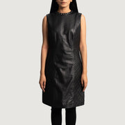 Luxe Black Leather Dress - image 1