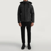 Malcolm Black Hooded Puffer Jacket - image 3