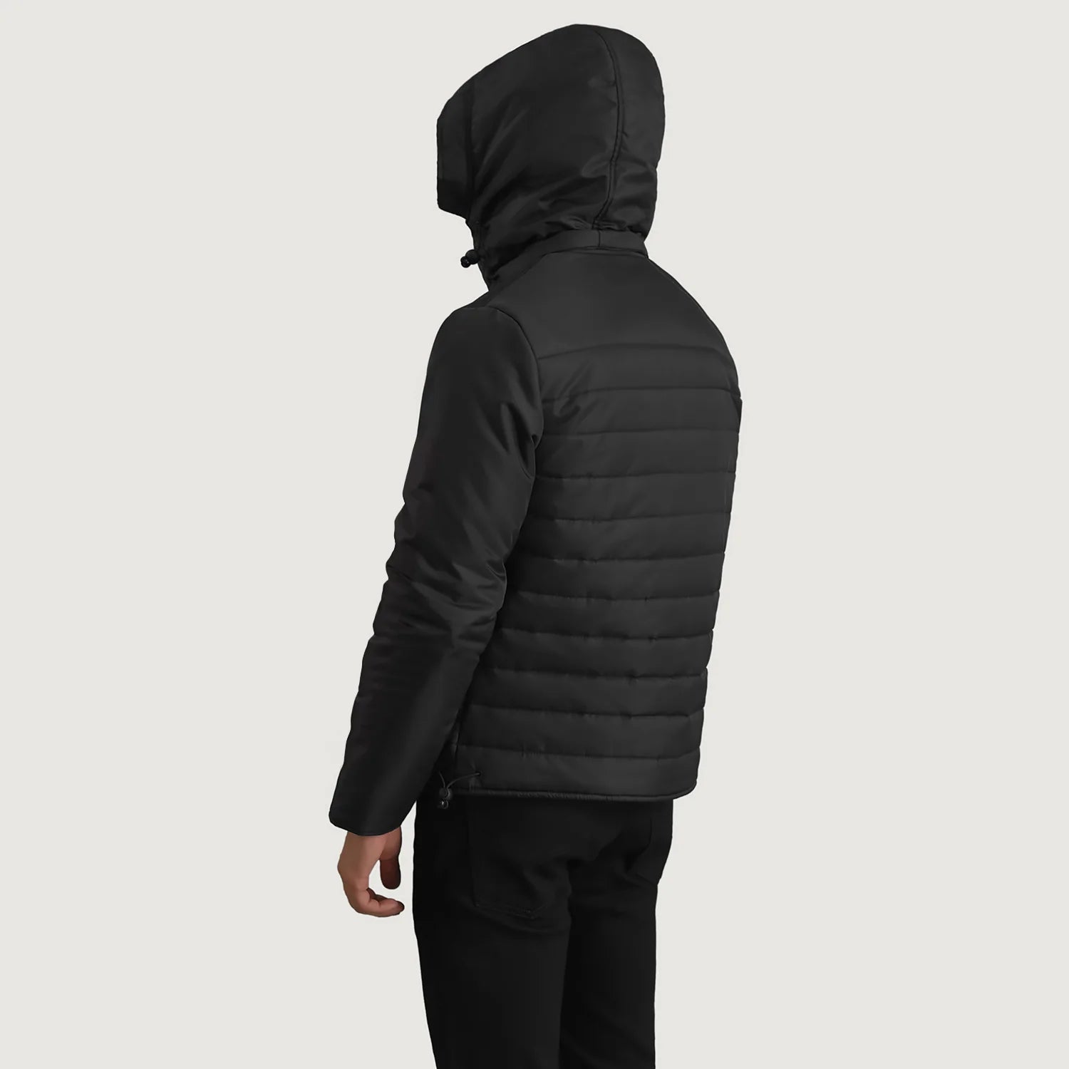 Malcolm Black Hooded Puffer Jacket - image 5