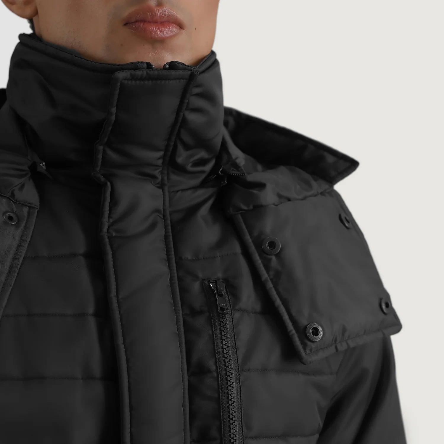 Malcolm Black Hooded Puffer Jacket - image 6