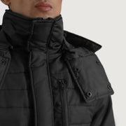Malcolm Black Hooded Puffer Jacket - image 6