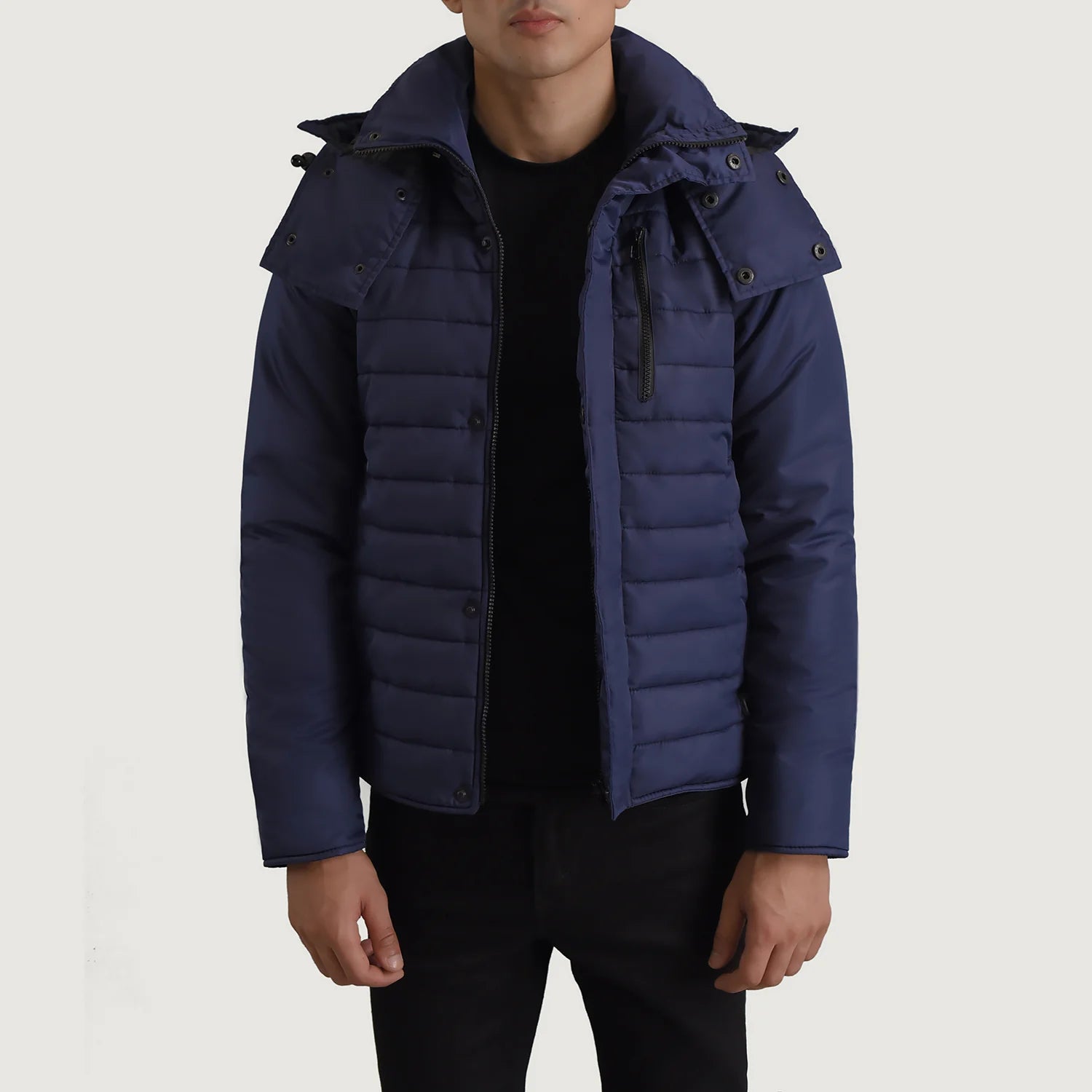 Malcolm Blue Hooded Puffer Jacket - image 1