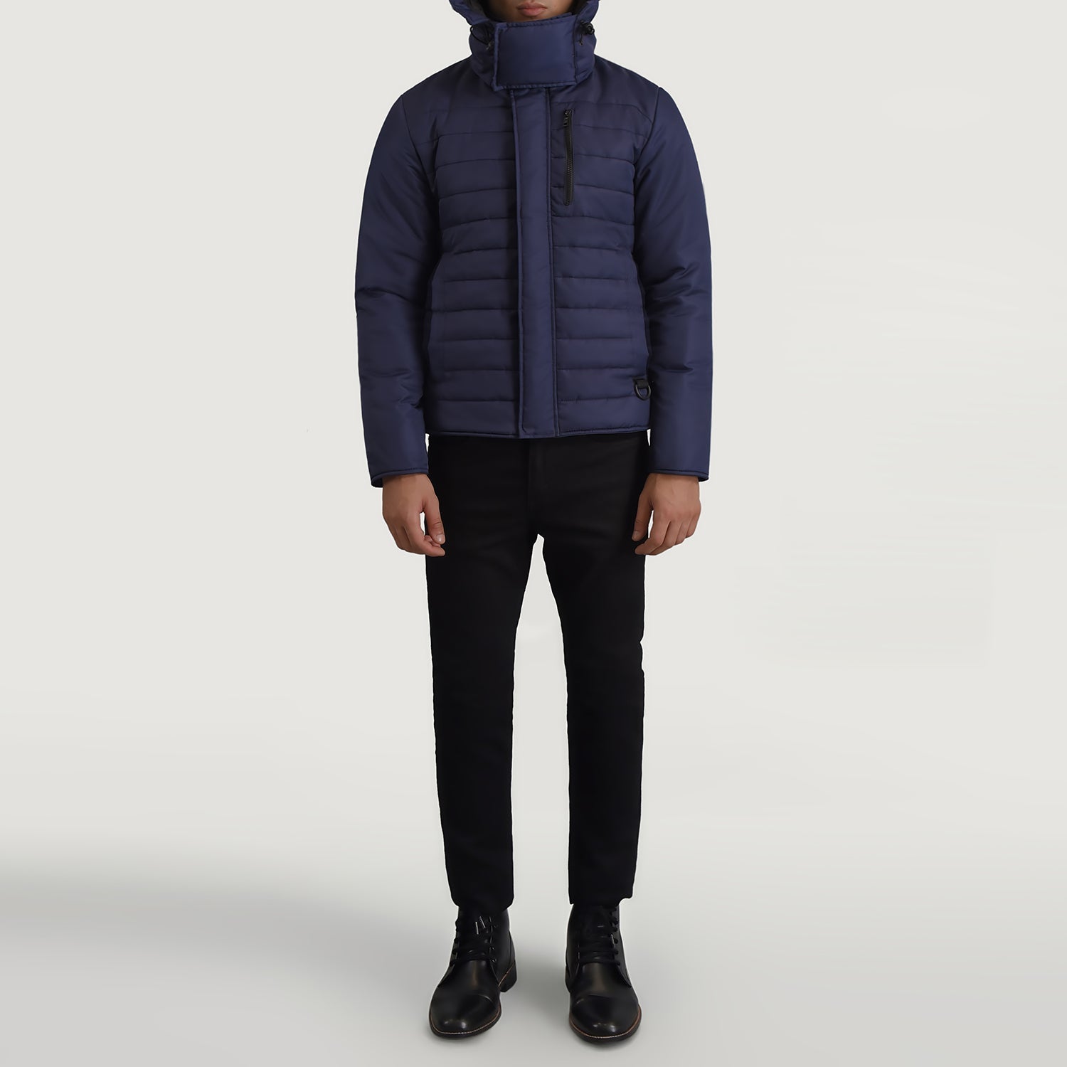 Malcolm Blue Hooded Puffer Jacket - image 3