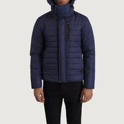 Malcolm Blue Hooded Puffer Jacket - image 4