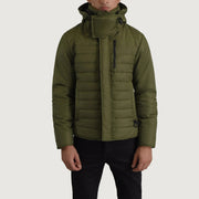 Malcolm Green Hooded Puffer Jacket - image 3