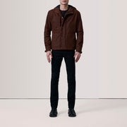 Marlo Brown Canvas Hooded Work Jacket - image 2