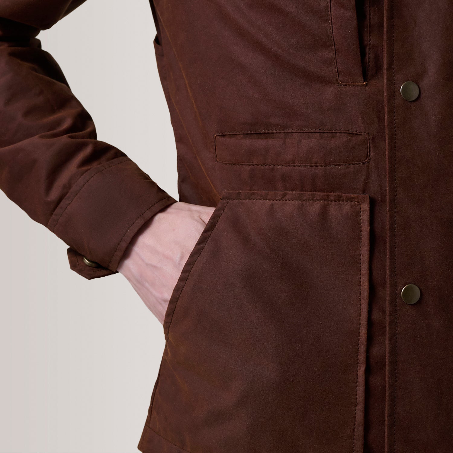 Marlo Brown Canvas Hooded Work Jacket - image 6