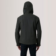 Close-Up Detail of Hooded & Zipper with placket Hardware on Marlo Olive Canvas Hooded Work Jacket For Men