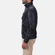 Authentic Sheepskin Leather Grain Texture & Heavy-Duty Seam Stitching Detail