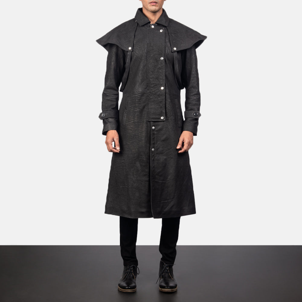 Maverick Black Leather Duster - image 1