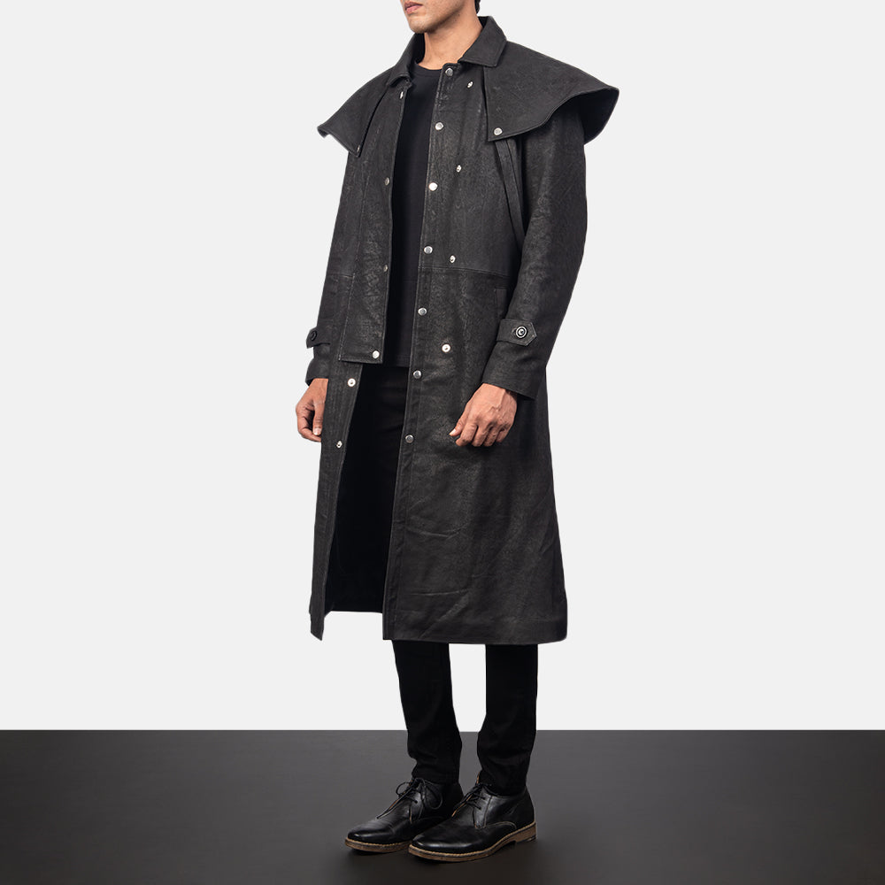 Maverick Black Leather Duster - image 2