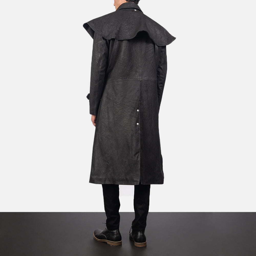 Maverick Black Leather Duster - image 3
