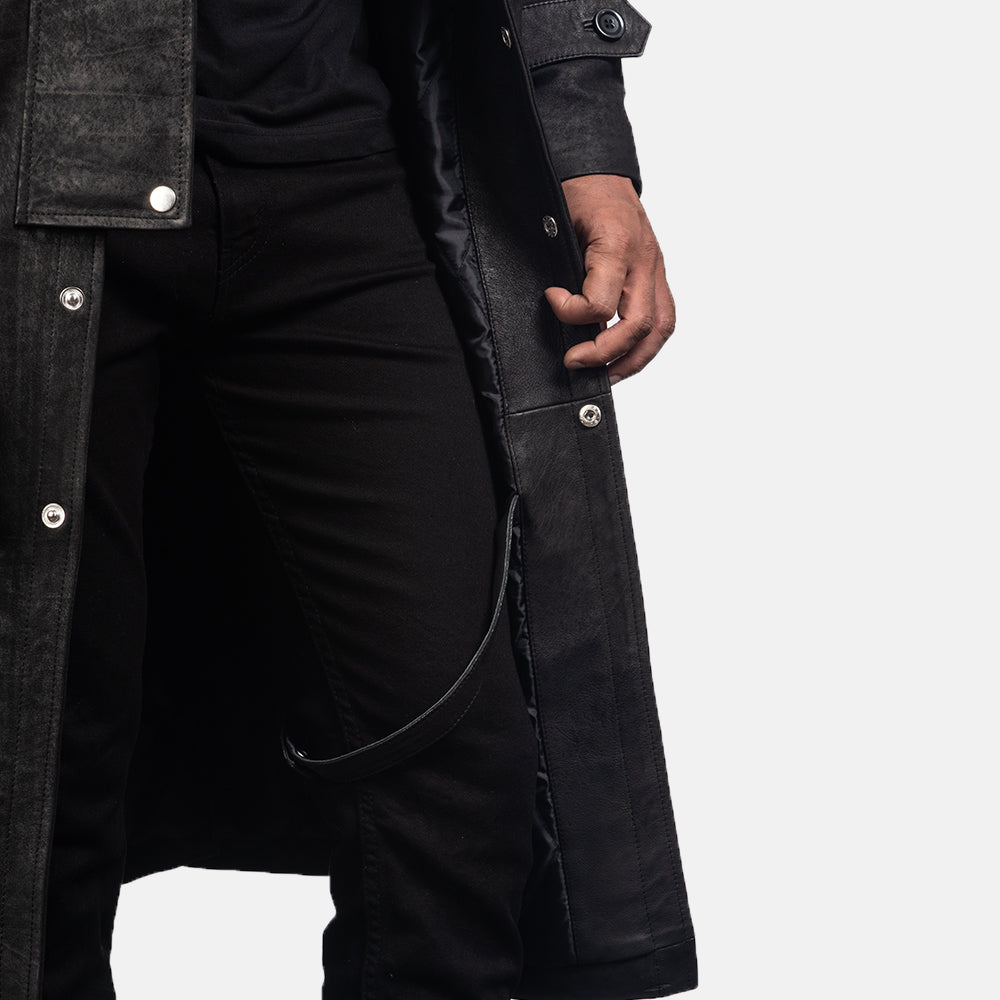 Maverick Black Leather Duster - image 5